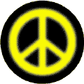 Warm Fuzzy Yellow PEACE SIGN on Black Background--STICKERS