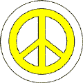 Yellow PEACE SIGN--BUMPER STICKER