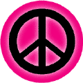 Glow Black PEACE SIGN on Hot Pink--KEY CHAIN