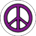 Glow Dark Purple PEACE SIGN Black Border--BUTTON