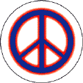Glow Dark Blue PEACE SIGN Red Border--STICKERS