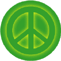 Glow Light Green PEACE SIGN on Green--POSTER