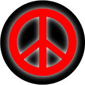 Glow Light Red PEACE SIGN on Black Background--POSTER