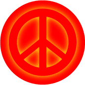 Glow Light Red PEACE SIGN on Red--MAGNET