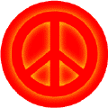 Glow Light Red PEACE SIGN on Red--BUTTON