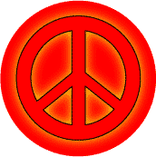Glow Red PEACE SIGN--MAGNET