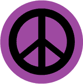 Black PEACE SIGN on Purple Background--T-SHIRT