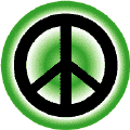 PEACE SIGN: Gradient Background Green--BUTTON