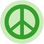 Green PEACE SIGN on Light Green--T-SHIRT