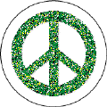 PEACE SIGN: Living Wreath Green--BUTTON
