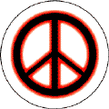 Neon Glow Black PEACE SIGN with Red Border--STICKERS