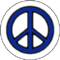 Neon Glow Blue PEACE SIGN with Black Border--KEY CHAIN