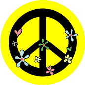 PEACE SIGN: Groovy Flowers 2--KEY CHAIN
