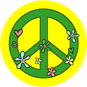 PEACE SIGN: Hippie Flower Power 2--STICKERS
