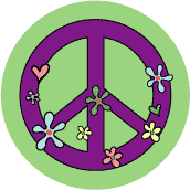 PEACE SIGN: Hippie Flowers 4--Too Cool Groovy Stuff PEACE SIGN MAGNET