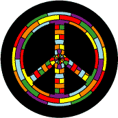 Hippie Steering Wheel 2--Too Cool PEACE SIGN MAGNET