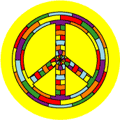 Hippie Steering Wheel 3--Too Groovy PEACE SIGN MAGNET
