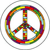 PEACE SIGN: Hippie Steering Wheel 7--Too Cool Groovy Stuff PEACE SIGN MAGNET