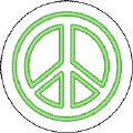 Neon Green Peace Sign--Too Cool PEACE SIGN BUTTON