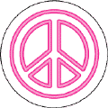 Neon Magenta Peace Sign--Too Groovy PEACE SIGN BUTTON