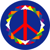 PEACE SIGN: Origami Pattern 15--Too Cool PEACE SIGN BUTTON
