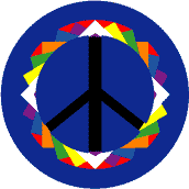 PEACE SIGN: Origami Pattern 17--Too Cool PEACE SIGN BUTTON