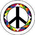 PEACE SIGN: Origami Pattern 20--Too Groovy PEACE SIGN BUTTON