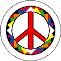 PEACE SIGN: Origami Pattern 21--Too Groovy PEACE SIGN BUTTON