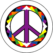 PEACE SIGN: Origami Pattern 22--Too Groovy PEACE SIGN BUTTON