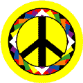 PEACE SIGN: Origami Pattern 26--Too Groovy PEACE SIGN BUTTON