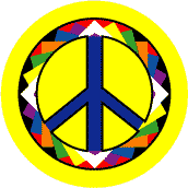 PEACE SIGN: Origami Pattern 27--Too Groovy PEACE SIGN BUTTON