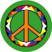 PEACE SIGN: Origami Pattern 32--Too Cool Groovy Stuff PEACE SIGN BUTTON