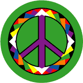 PEACE SIGN: Origami Pattern 34--Too Cool Groovy Stuff PEACE SIGN BUTTON