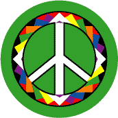 PEACE SIGN: Origami Pattern 35--Too Cool Groovy Stuff PEACE SIGN BUTTON
