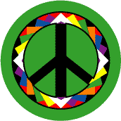 PEACE SIGN: Origami Pattern 36--Too Cool Groovy Stuff PEACE SIGN BUTTON