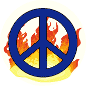 Peace Flame--BUTTON