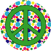 Political Party 2--Too Cool PEACE SIGN MAGNET