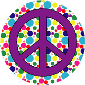 Political Party 3--Too Groovy PEACE SIGN BUTTON