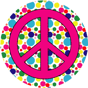 PEACE SIGN: Political Party 6--Too Groovy PEACE SIGN BUTTON