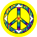 PEACE SIGN: Rainbow Mountaintop 4--Too Groovy PEACE SIGN BUMPER STICKER
