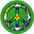 PEACE SIGN: Rainbow Mountaintop 5--Too Cool Groovy Stuff PEACE SIGN BUTTON