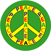 Multicultural Peace 4--PEACE SIGN BUTTON