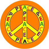 Multicultural Peace 5--WORD PICTURE PEACE SIGN BUMPER STICKER