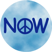 PEACE SIGN: Peace NOW 3--PEACE SIGN BUTTON