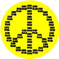WORDS End War Black Yellow--WORD PICTURE PEACE SIGN MAGNET