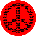 WORDS Peace Now Black Red--WORD PICTURE PEACE SIGN MAGNET
