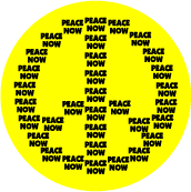 WORDS Peace Now Black Yellow--WORD PICTURE PEACE SIGN CAP