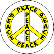 PEACE SIGN: Word of Peace 6--PEACE SIGN BUTTON