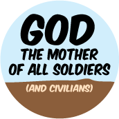 GOD: The Mother Of All Soldiers (and civilians) PEACE KEY CHAIN