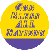 God Bless ALL Nations PEACE MAGNET